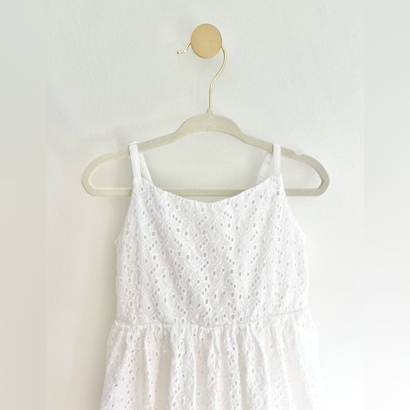 Gymboree Elegant Kids White Eyelet Spaghetti Strap Dress - Girls 3T - Picture 3 of 5
